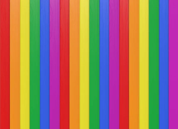レンダリング 虹色垂直木製パネル壁 Backgorund — ストック写真