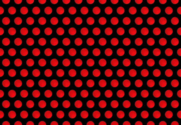 Rendering Black Circular Hole Pattern Grate Red Wall Background — Stock Photo, Image