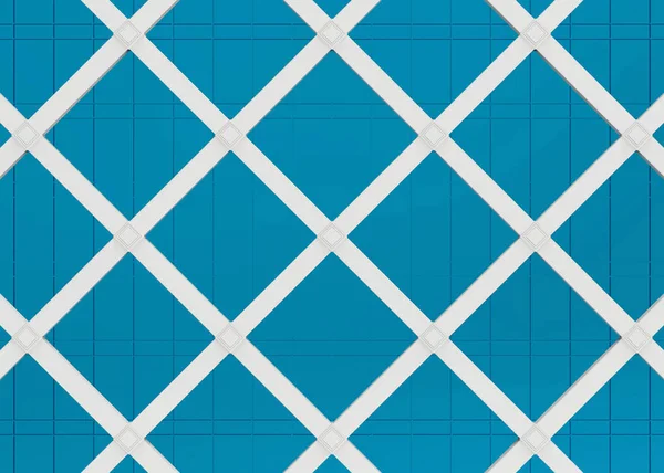 Renderizado Pequeño Azul Entre Azulejos Madera Blanca Patrón Diseño Fondo — Foto de Stock