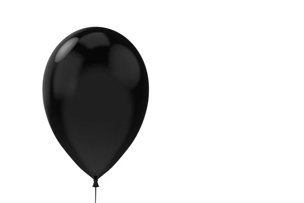Renderização Balão Grande Preto Com Caminho Recorte Isolado Espaço Cópia — Fotografia de Stock