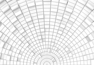 3D render. Soyut farklı kare şekli küp kutusunu satır duvar arka plan yuvarlak yarım daire.