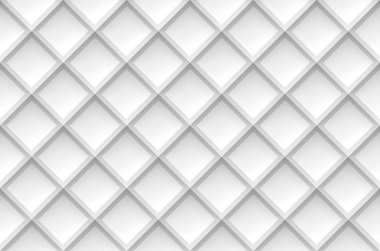 3D render. Kesintisiz beyaz kare ızgara desen duvar arka plan.