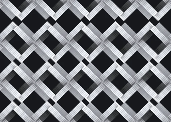 Darstellung Modernes Design Der Nahtlosen Kreuzungstreppe Muster Auf Schwarzem Wandhintergrund — Stockfoto
