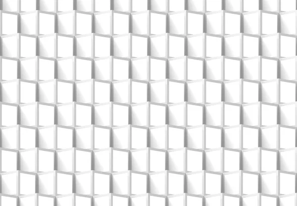 Darstellung Abstrakte Nahtlose Weiße Quadratische Box Muster Wand Hintergrund — Stockfoto