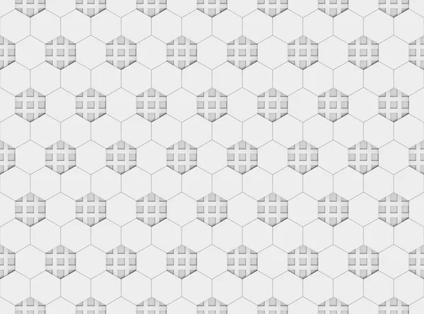 Renderizado Sin Costura Moderna Forma Hexagonal Azulejos Patrón Fondo Pared — Foto de Stock