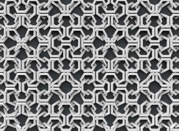 Візуалізація Абстрактний Нерегулярний Візерунок Білих Геометричних Єктів Чорному Фоні — стокове фото