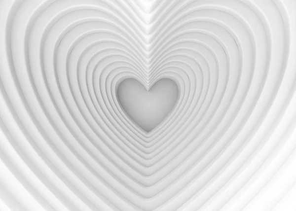 Рендеринг Аннотация White Paper Heart Shape Wall Background — стоковое фото