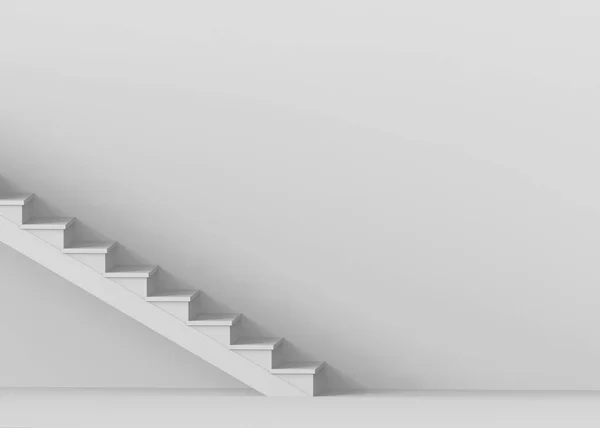 Renderizado Simples Escaleras Cemento Gris Espacio Copia Fondo — Foto de Stock