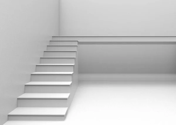 Renderizado Escalera Gris Siguiente Concepto Nivel — Foto de Stock