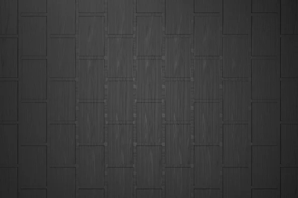 Redare Lux Întuneric Negru Dreptunghi Forma Model Lemn Perete Fundal — Fotografie, imagine de stoc