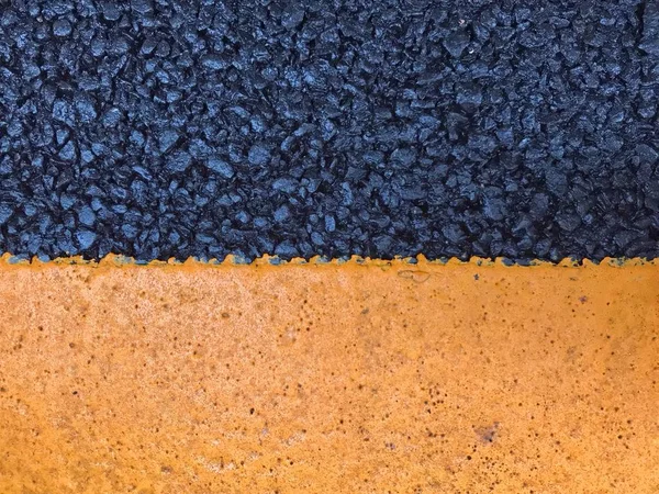 Yellow Line Painted Concrete Street Road Background — Stock Photo, Image