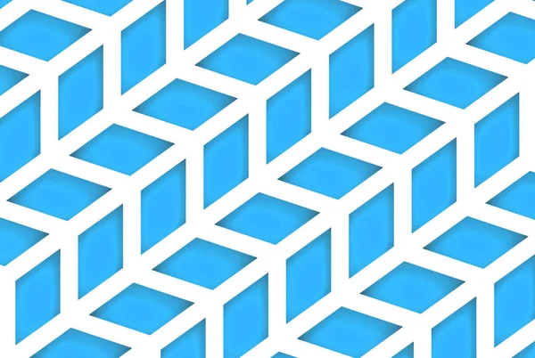 Απόδοση Σύγχρονο Διαγώνιος Μπλε Τραπεζοειδής Γεωμετρικό Μοτίβο Τοίχου Φόντο — Φωτογραφία Αρχείου