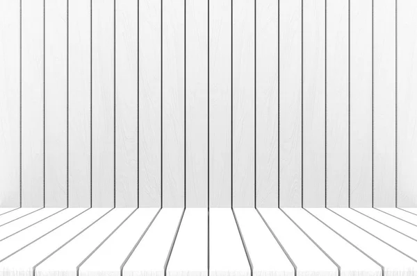 Візуалізація Порожній Чистий Білий Дерев Яний Фон Стіни Підлоги — стокове фото