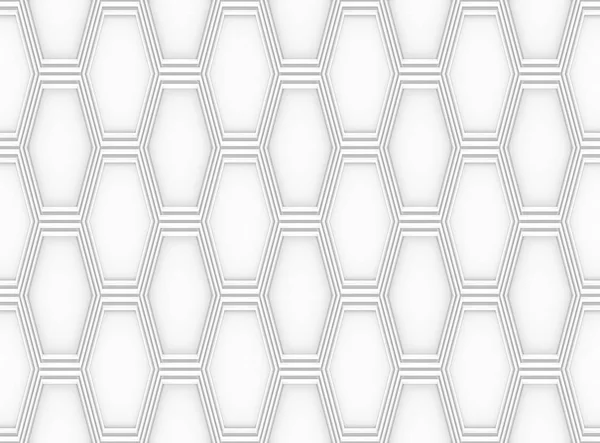 Renderização Moderno Sem Costura Longa Forma Hexagonal Padrão Parede Fundo — Fotografia de Stock