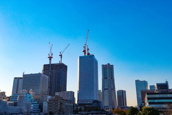 2018 Noviembre Kanagawa Japón Una Ciudad Yakohama Edificio Alto Desarrollo — Foto de Stock