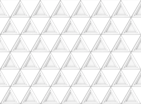 Prostorové Vykreslování Bezproblémové Moderní Bílé Trojúhelníky Tvar Dlaždice Vzorek Pozadí — Stock fotografie