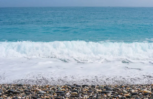Φυσικό Κύμα Θαλάσσια Πέτρινη Παραλία Την Ηλιόλουστη Μέρα Στο Χουαλιέν — Φωτογραφία Αρχείου