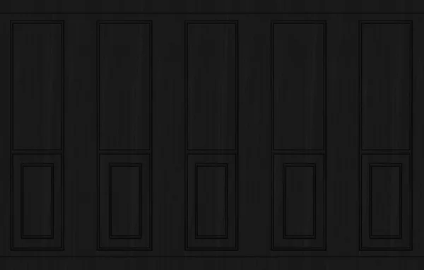 3d rendering. luxury black classical wood wall background