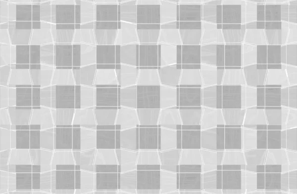 方形网格灰色和白色图形线图案背景 — 图库照片