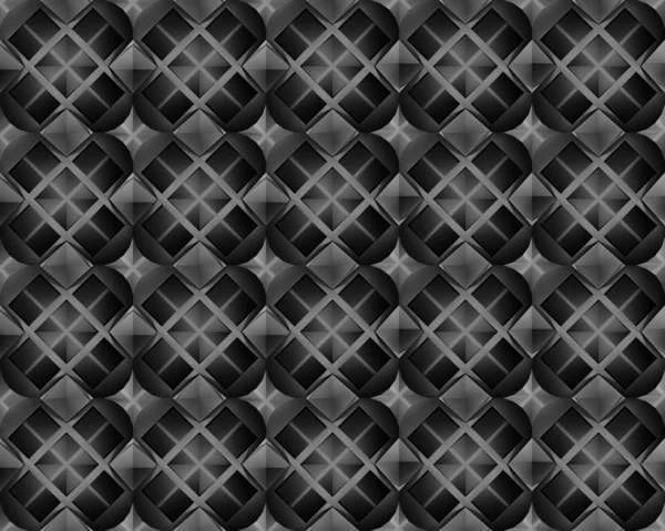 Rendering Seamless Black Geometric Grid Pattern Texture Use Wallpaper Design — Stock Photo, Image