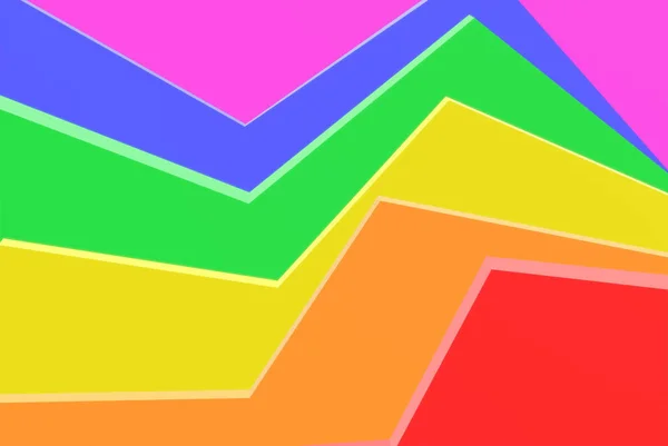 レンダリング 抽象的な虹やLgbtカラフルなパネル三角形の曲線アートグラフィックの背景 — ストック写真
