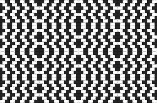 Рендеринг Бесшовный Современный Роскошный Белый Черный Овал Шестиугольной Форме Узор — стоковое фото