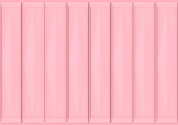 レンダリング 任意のデザインウォールの背景のための甘い柔らかいピンクの色調垂直パネルパターン — ストック写真