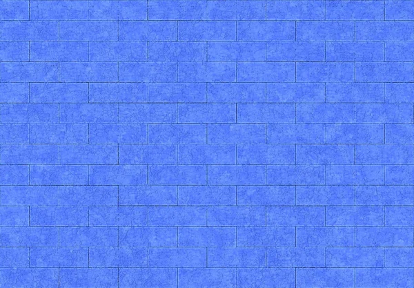Darstellung Nahtlose Moderne Blaue Farbe Ziegelsteine Muster Textur Oberfläche Wand — Stockfoto