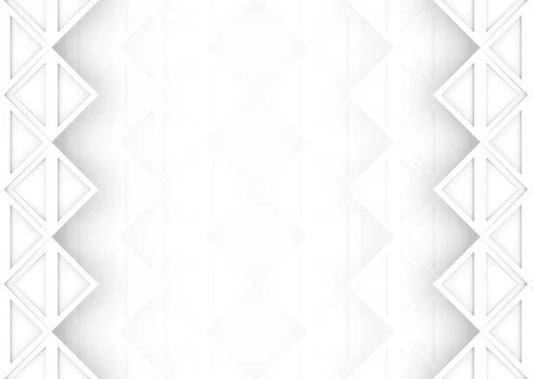 レンダリング 白い床のバナーの背景に近代的な三角グリッドアート形状パターン — ストック写真