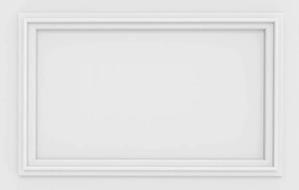Рендеринг Современный Пустой Классический Шаблон Прямоугольная Рамка Фона Стены — стоковое фото