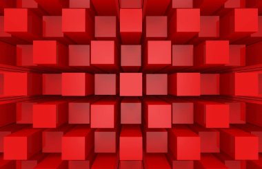 3d render. modern soyut rasgele kare küp kutu çubuk yığın duvar tasarımı sanat arka plan.