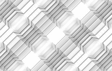 3d render. soyut modern beyaz birkaç geometri paralel şekil desen çizgi duvar arka planı.