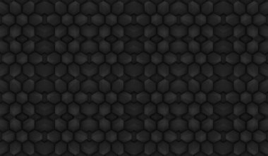 3d render. dikişsiz modern ekstrüzyon koyu altıgen şekil desen duvar tasarımı arka plan.