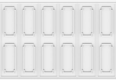 3d render. lüks beyaz ahşap kare şekil desen panel vintage tasarım duvar arka plan.