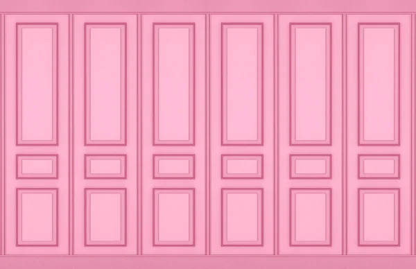 3d render. lüks tatlı yumuşak pembe klasik desen ahşap duvar arka plan