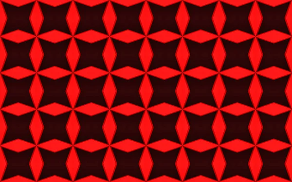 Рендеринг Бесшовный Современный Рисунок Красной Сетки Звезды Формы Черном Фоне — стоковое фото