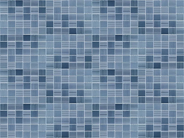 Moderno Azul Pequeño Mosaico Cuadrado Bloque Ladrillo Azulejos Pared Para —  Fotos de Stock
