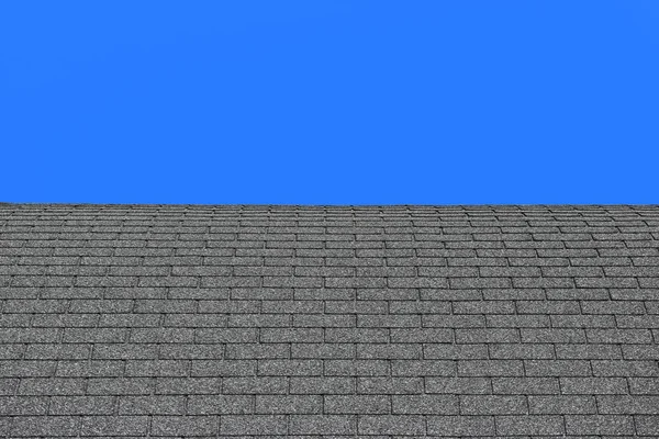 Curve Ontwerp Zwarte Bakstenen Dak Plafond Met Blauwe Hemel Achtergrond — Stockfoto