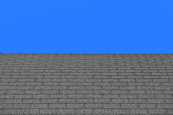 Curva Disegno Nero Mattone Tetto Soffitto Con Sfondo Cielo Blu — Foto Stock