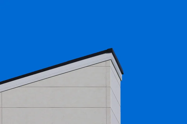 Сучасний Стиль Схилу Дизайн Даху Будинку Стіни Прозорим Блакитним Фоном — стокове фото