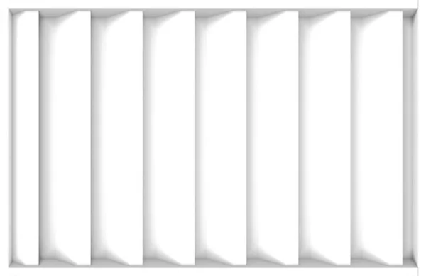 Рендеринг Современный Простой Белый Вертикальный Бар Параллельный Дизайн Стены Фона — стоковое фото