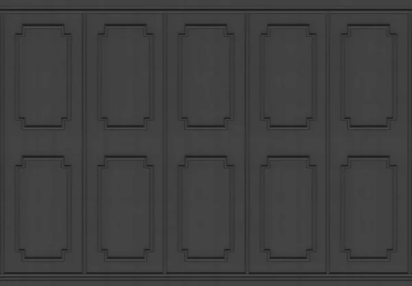 Prostorové Vykreslování Luxusní Tmavý Dřevěný Hranatý Čtvercový Tvar Panel Starožitný — Stock fotografie