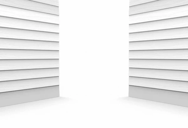 Darstellung Perspektivische Ansicht Von Zwei Grauen Holzpaneelen Kante Wand Und — Stockfoto