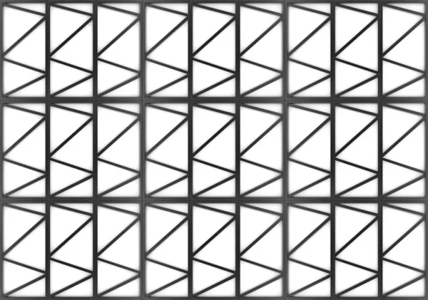 Απόδοση Απρόσκοπτη Σύγχρονη Μαύρο Ζιγκ Ζαγκ Μοτίβο Γραμμή Λευκό Τοίχο — Φωτογραφία Αρχείου