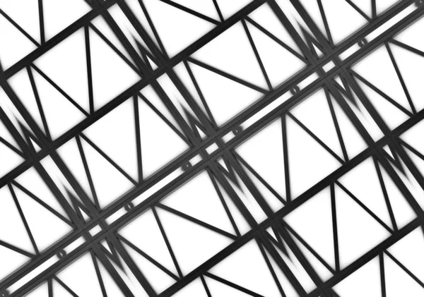 Rendering Willekeurige Moderne Zwarte Zig Zag Lijnpatroon Witte Muur Achtergrond — Stockfoto