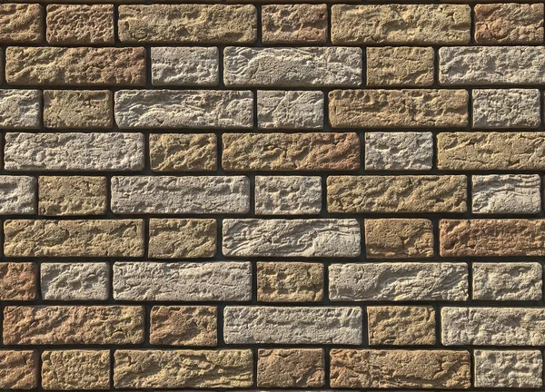 Dirty Rough Random Yellow Tone Brick Wall Texture Any Design — Stock Photo, Image