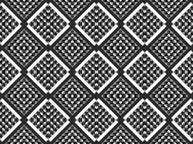 3D görüntüleme. Kusursuz modern Alternatif beyaz ve siyah ızgara kare resim desenli arka plan.