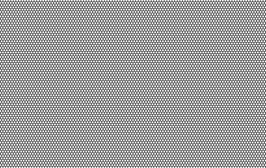3D görüntüleme. Beyaz duvar arka planında metal siyah altıgen şekilli ağ örgüsü.