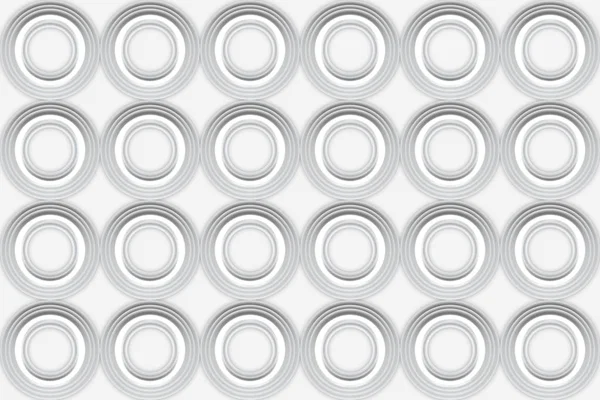 Απόδοση Σύγχρονη Απρόσκοπτη Λευκό Κυκλικό Σχήμα Μοτίβο Τοίχο Σχεδιασμό Φόντο — Φωτογραφία Αρχείου
