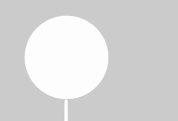 Vykreslování Prázdný Bílý Kruh Tabule Izolované Šedém Pozadí — Stock fotografie